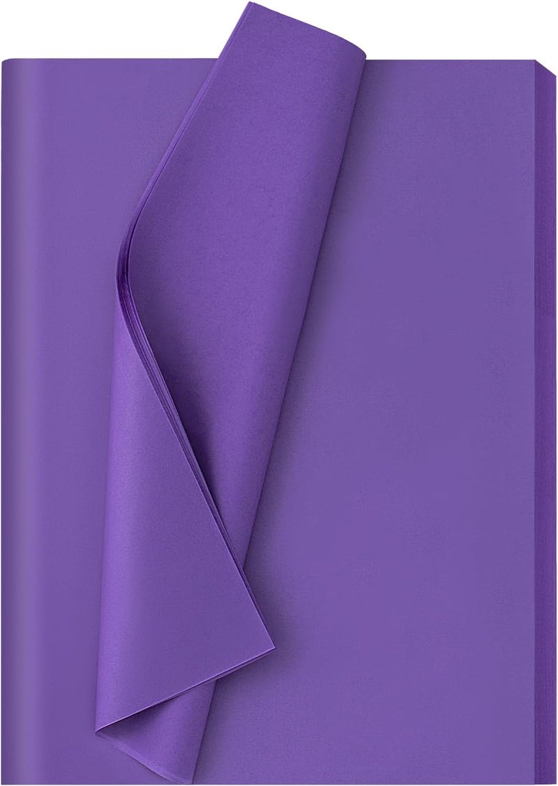 Simetufy Purple Tissue Paper for Gift Bags, 115 Sheets 14 x 20 Inches Purple Wrapping Paper, Gift Wrapping Tissue Paper Bulk for Crafts Mother's Day Fall Halloween Wedding Birthday Holiday Party Decor - Image 1
